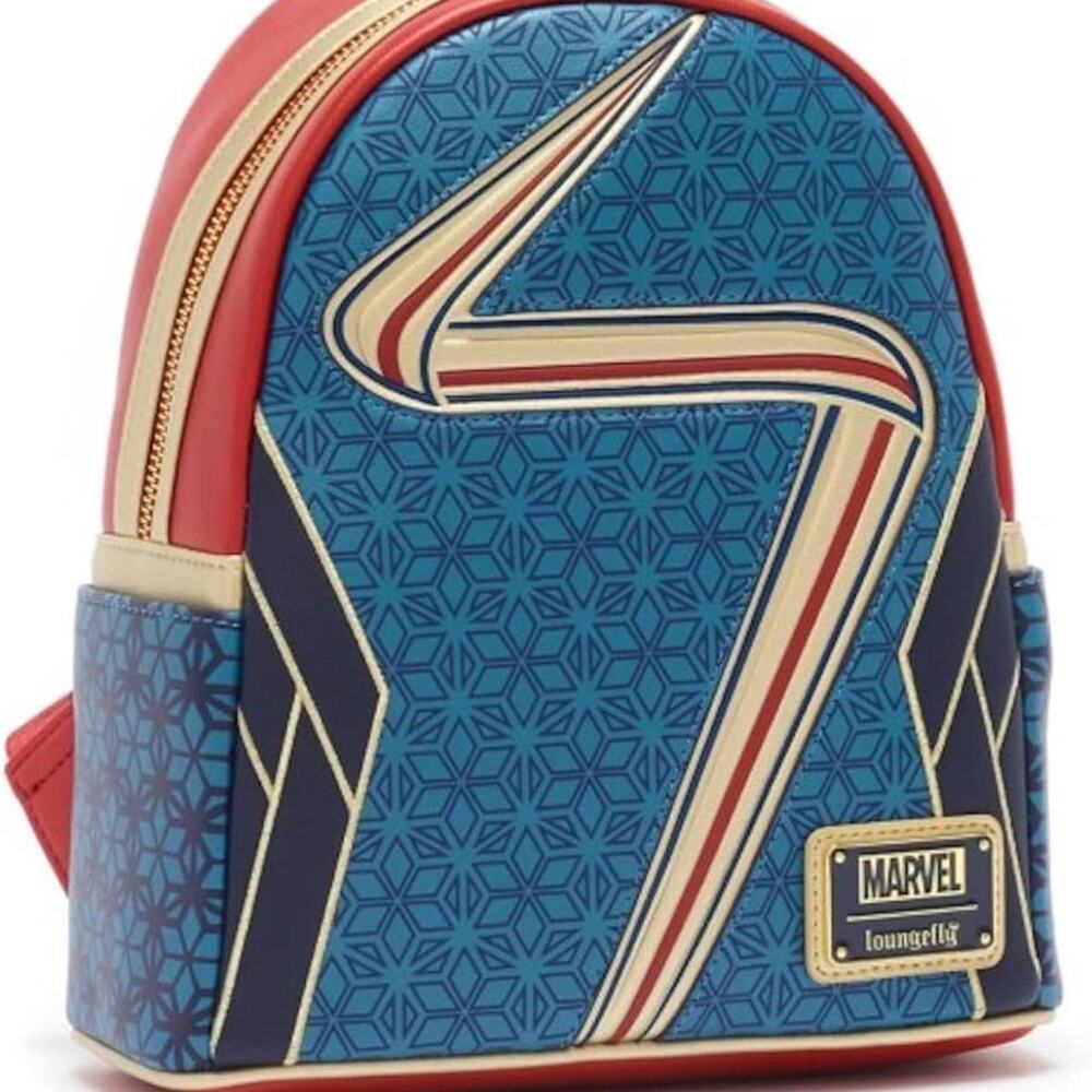 Loungefly Marvel Spider-Man Red Blue Faux Leather Mini Backpack